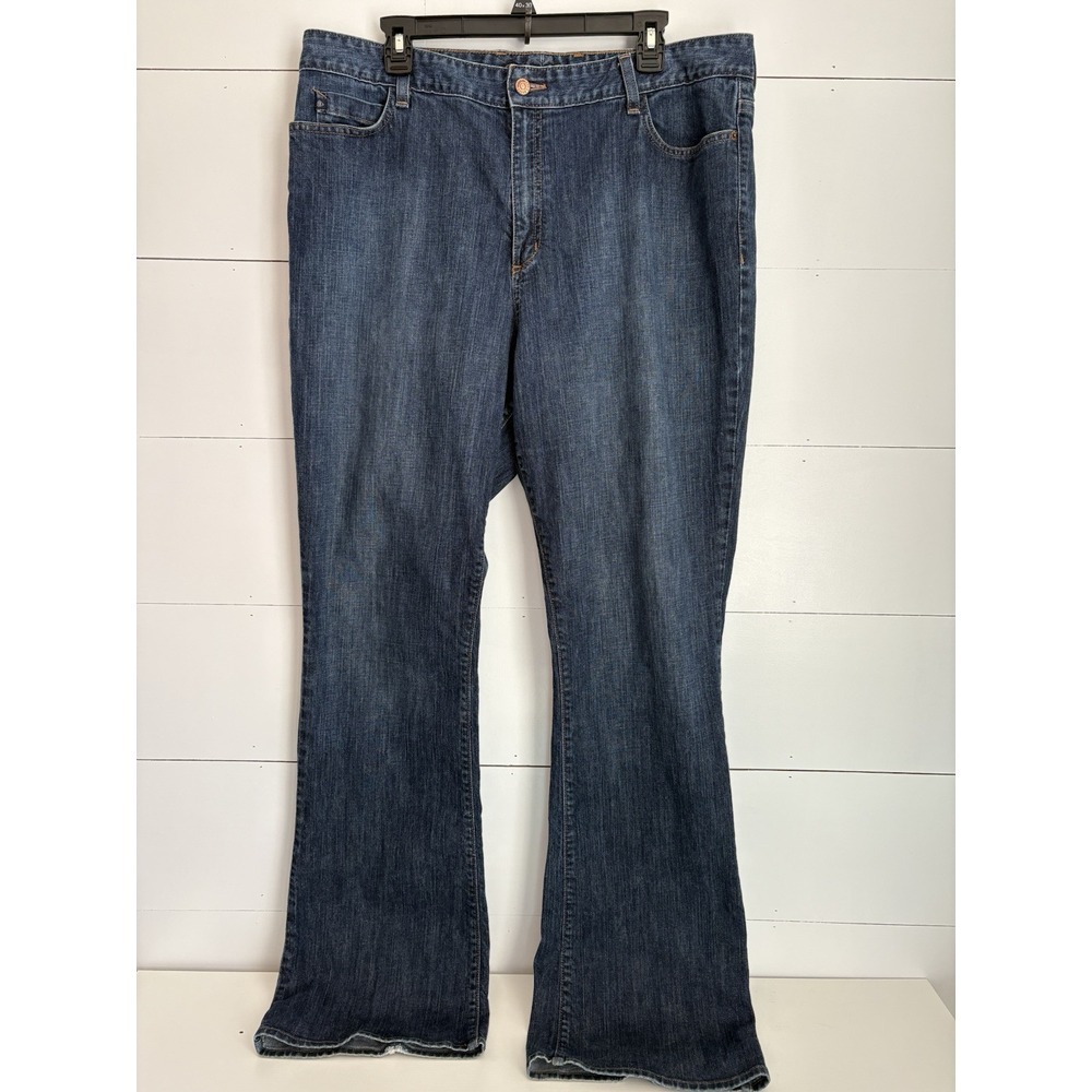 Eddie Bauer Jeans Natural Fit Womens Size 18 Specially  Dyed High Rise Dk Tall